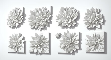 Photo of a colorful paper flower wall decoration