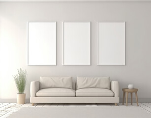 Living room, Large paintings, Blank canvas, Wall art,