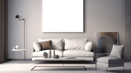 Living room, Large paintings, Blank canvas, Wall art,