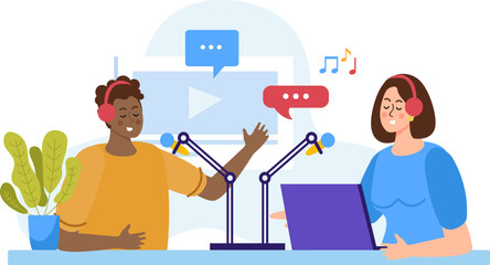 Flat Podcast Composition