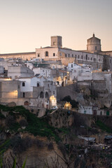 view of the town country in basilicata, south italy
