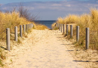 Obraz premium beach path on the beach baltic sea