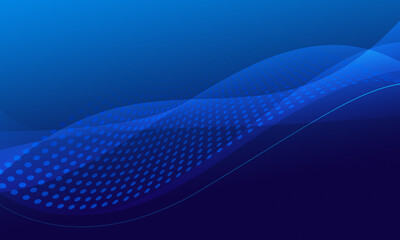 abstract blue wave curve lines technology background