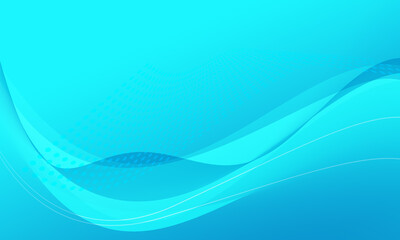 abstract blue turquoise color wave curve lines technology background