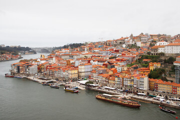 Naklejka na ściany i meble Arhitecture in the old town of Porto, Portugal