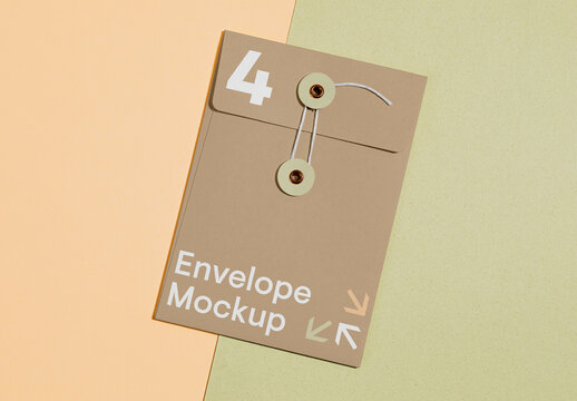 Craft Envelope PSD Mockup
