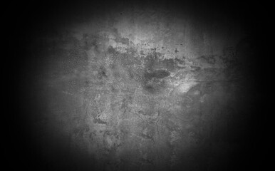 Old wall texture cement dark black gray background abstract grey color design are light with white gradient background.