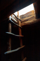 Ladder at Ancestral Puebloan Cliff Dwellings at Mesa Verde National Park