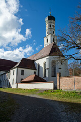 Naklejka premium Exterior of St. Magnus at the benedictine baroque monastery, Bad Schussenried, Germany