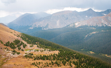 Fototapeta na wymiar Hazy Mountain View, Rocky Mountain National Park