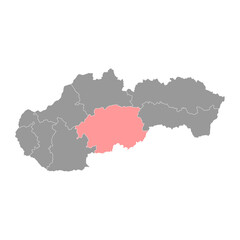 Obraz premium Banska Bystrica map, region of Slovakia. Vector illustration.