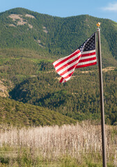 American Flag at Great Sand Dunes National Park and Preserve