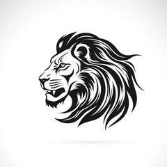 Vector of a lion head design on white background. Easy editable layered vector illustration.Wild Animals.