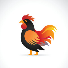 Vector of a hen design on white background. Easy editable layered vector illustration. Farm animals.