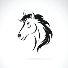 Vector of a horse head design on white background. Easy editable layered vector illustration. Pets. Wild Animals.