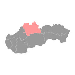 Zilina map, region of Slovakia. Vector illustration.