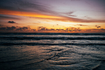 Sunset over the ocean. Bali, Indonesia.