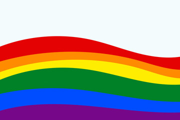 Waving rainbow LGBT flag. LGBT gay pride