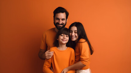 Fototapeta premium Father and children. Father´s day concept. Image Generative AI.