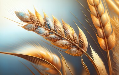 wheat ears, barley in the field