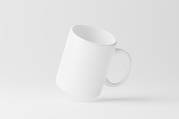 Ceramic Mug Cup For Coffee Tea White Blank 3D Rendering Mockup
