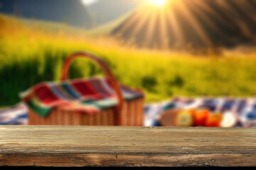 Picnic background of free space for your decoration. 