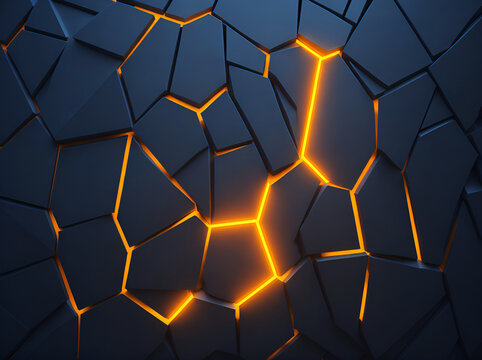 abstract background with hexagons © KOGE Pixel
