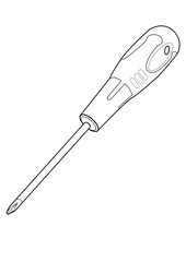 Screwdriver with plastic handle