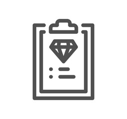 Diamond related icon outline and linear symbol.