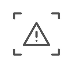 Warning related icon outline and linear symbol.	
