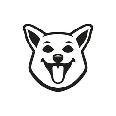 dog head logo icon design. vector illustration