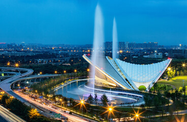 Chengdu, China, April 2023:The closing ceremony of the Chengdu 2021 FISU World University Games...
