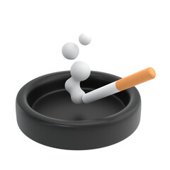3d minimal rendering icon cigarrette
