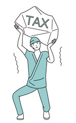 増税に苦しむ男性入院患者