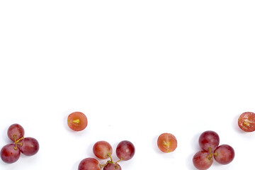 Fresh grape on white background.