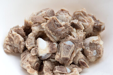Boiled pork ribs. Asian cuisine