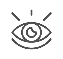 Eye related icon outline and linear symbol.	

