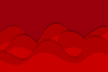 Red Wave Lines Pattern Abstract Background. Modern Banner. Wallpaper. Frame. Vector Illustration