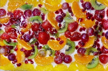 Fototapeta na wymiar fruit cake as background for artists