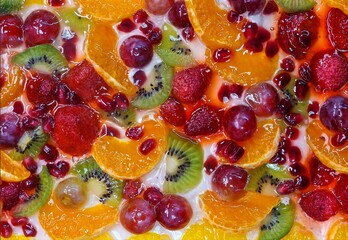 Fototapeta na wymiar fruit cake as background for artists
