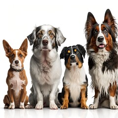 Unlikely Pals: Dogs of Different Breeds Sit Together