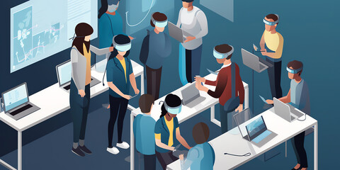 Interactive Learning: Teachers and students use VR to interact with 3D models or simulations, like exploring the human body or understanding scientific concepts. Generative AI.