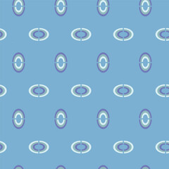 Fototapeta na wymiar Vector abstract blue half of circles repeating pattern background.