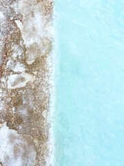 water in the travertine 