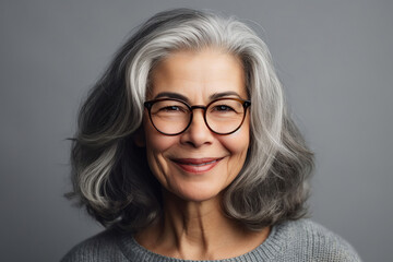 Obraz premium Portrait of adult woman, generative ai.
