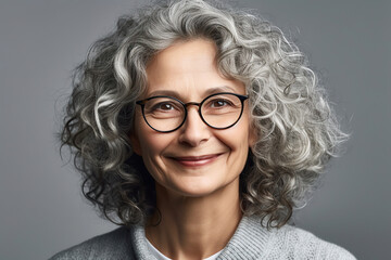 Obraz premium Portrait of adult woman, generative ai.