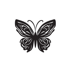 Butterfly Icon, Moth Symbol, Insect Silhouette, Butterflies Pictogram, Butterfly Vector Illustration