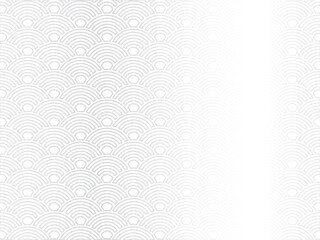 高級感のある青海波模様のグラデーション背景　横位置　ホワイト