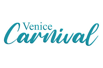 Venice carnival lettering, clipart, illustration, holiday illustration, vector