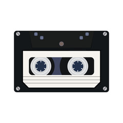 audio cassette isolated on white